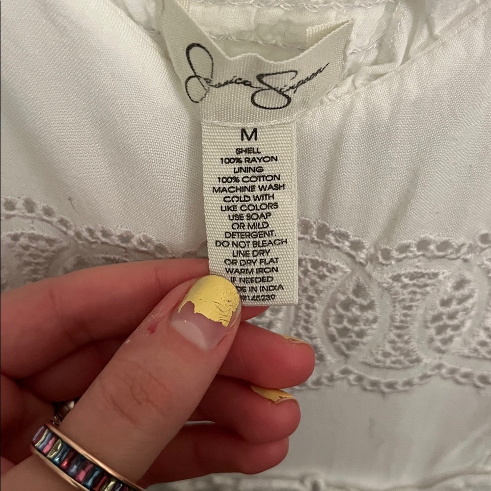 Jessica Simpson White Maxi Dress Size Medium - Picture 5 of 7
